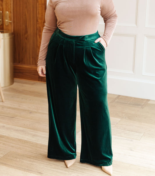 Velvet Elvis Wide Leg Velvet Pants