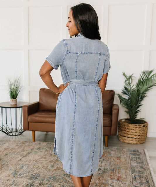 Wait For It Denim Shirtdress