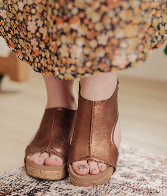 Walk This Way Wedge Sandals | Antique Bronze