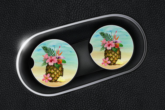 Pineapple Car Coasters - Bella Lia Boutique