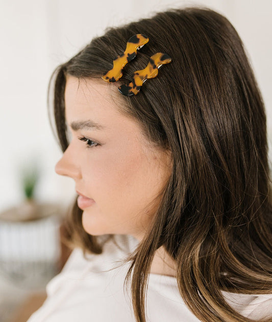 Wavy Clip Set | Tortoise