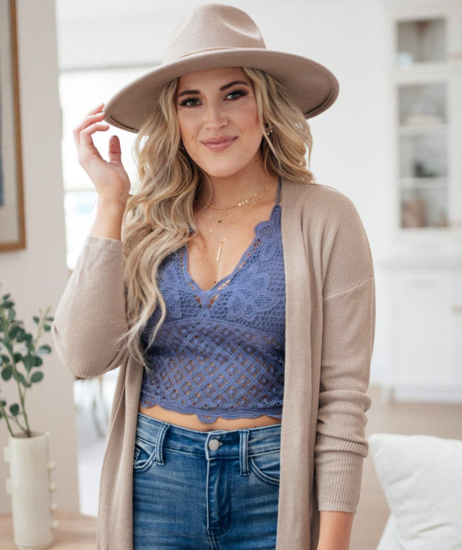 Wild And Free Crop Top | Dusty Blue - Bella Lia Boutique