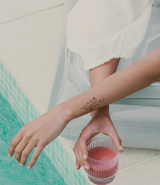 Juniper Branch Temporary Tattoo