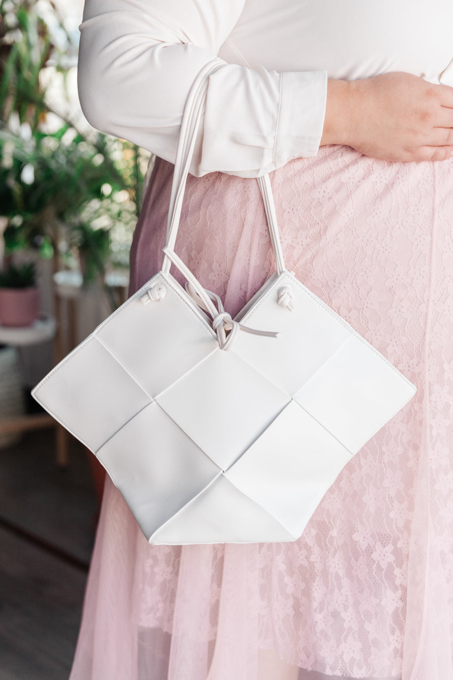 Woven Tote | White