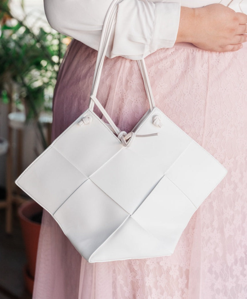 Woven Tote | White