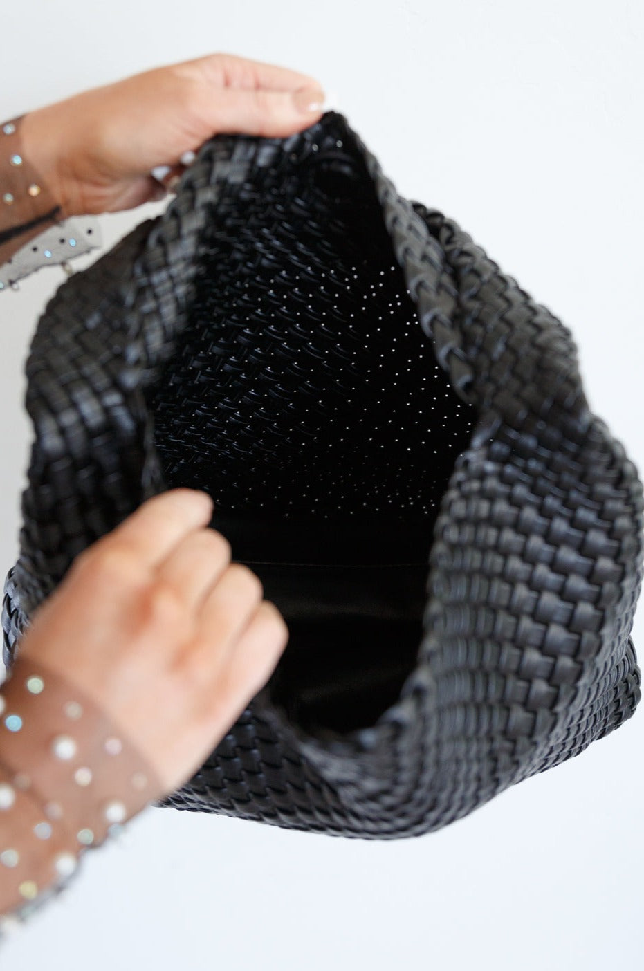 Woven and Worn Tote | Black