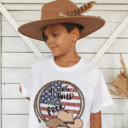 Young Wild & Free Toddler and Youth Tee - Bella Lia Boutique