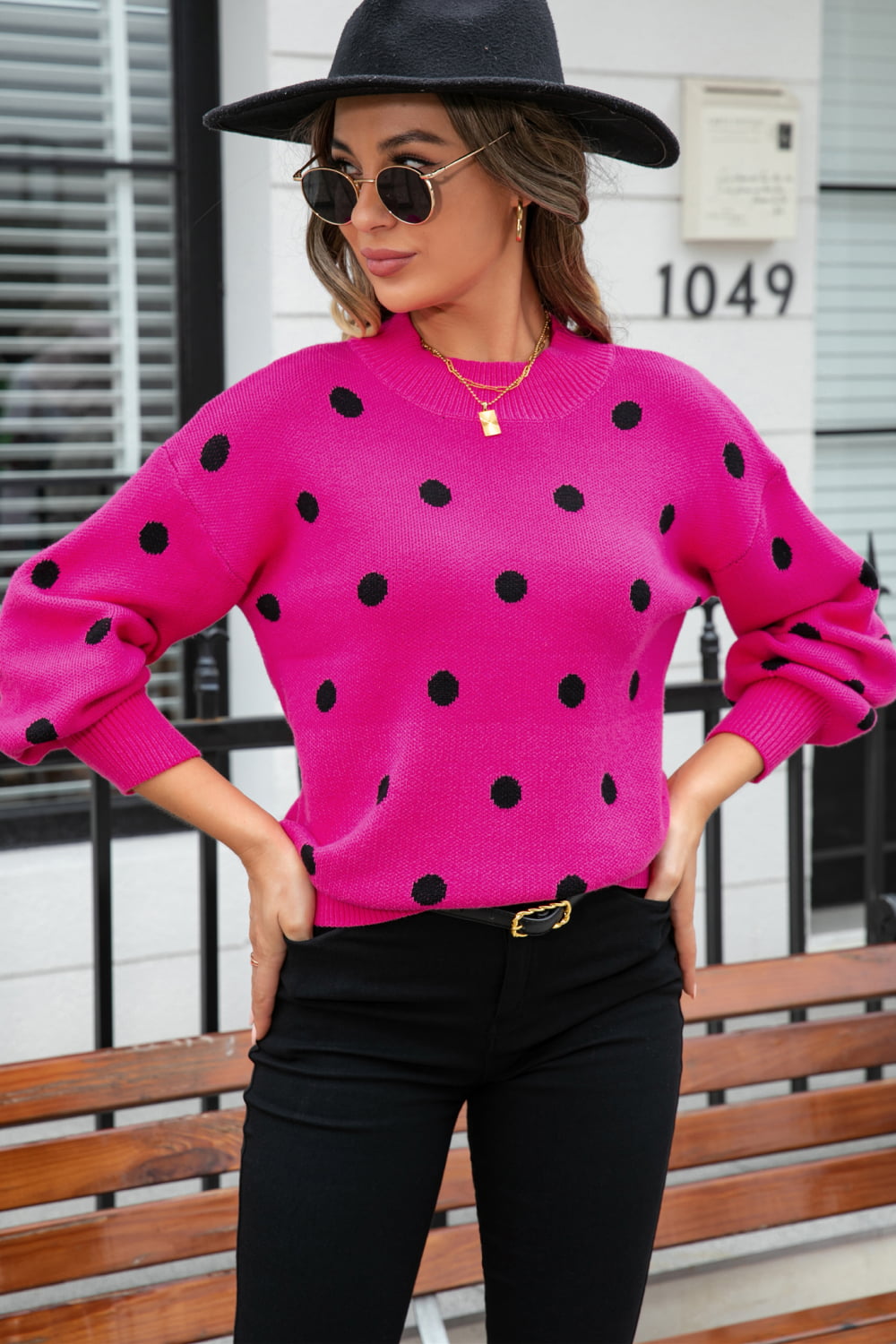 Polka Dot Run Around Sweater | Multiple Colors