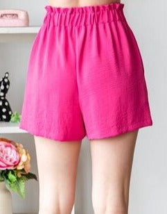The Sweetest Edge Textured High-Waist Tied Shorts