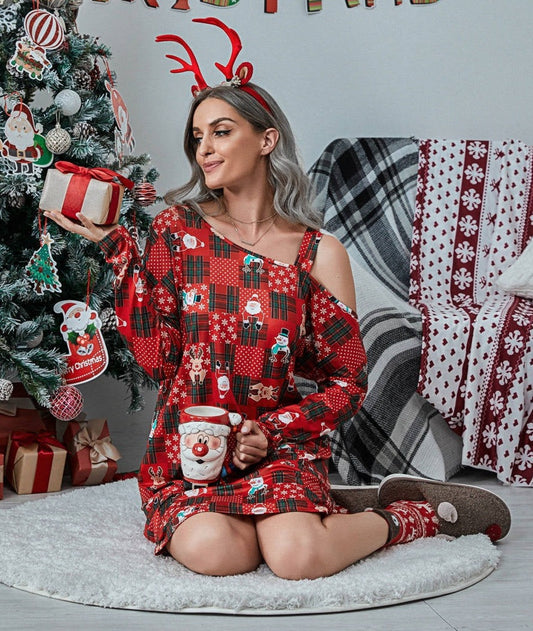 Christmas Asymmetrical Dress | Multiple Colors