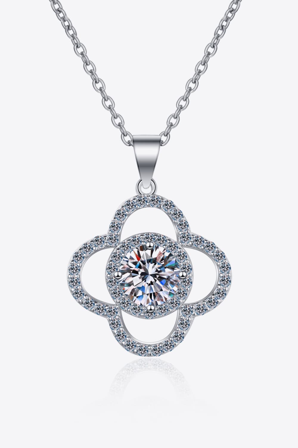 Circle of Life Moissanite Sterling Silver Necklace