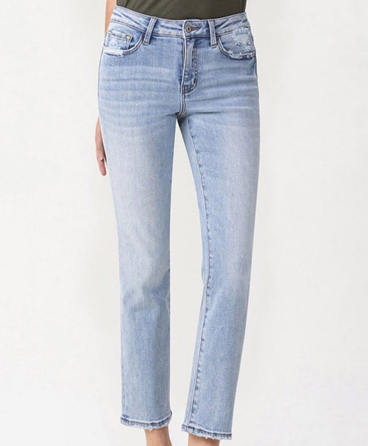 Andrea Midrise Crop Straight Jeans | Lovervet