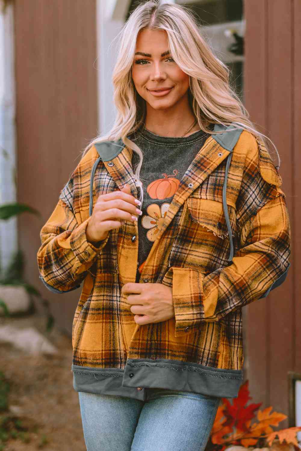 Fall for You Plaid Hooded Jacket