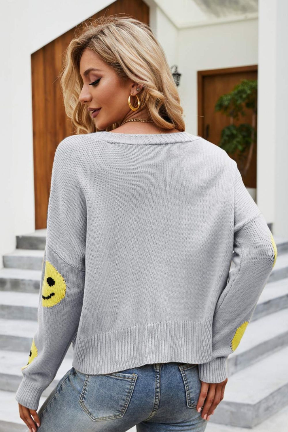 Smiley Ribbed Cardigan | Multiple Colors