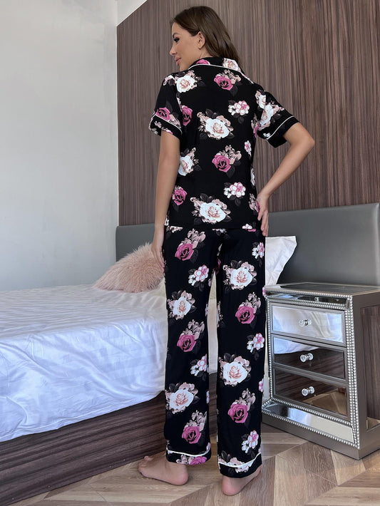 Floral Top & Pants Lounge Set