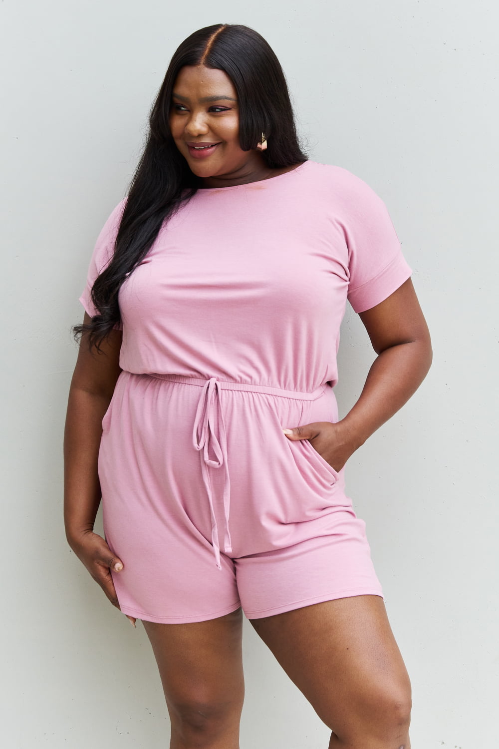 Chilled Out Romper | Light Carnation Pink