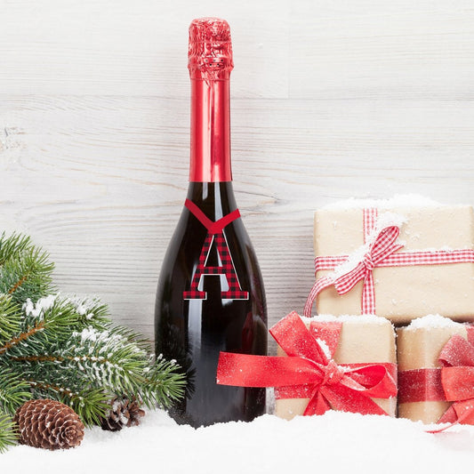 Red Buffalo Check Acrylic Initial Accent Tag Set | 14 - Bella Lia Boutique