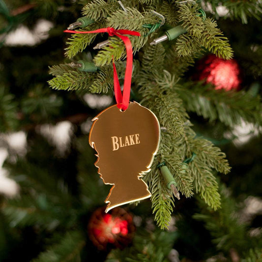 Boy Silhouette Mirrored Acrylic Ornament - Bella Lia Boutique