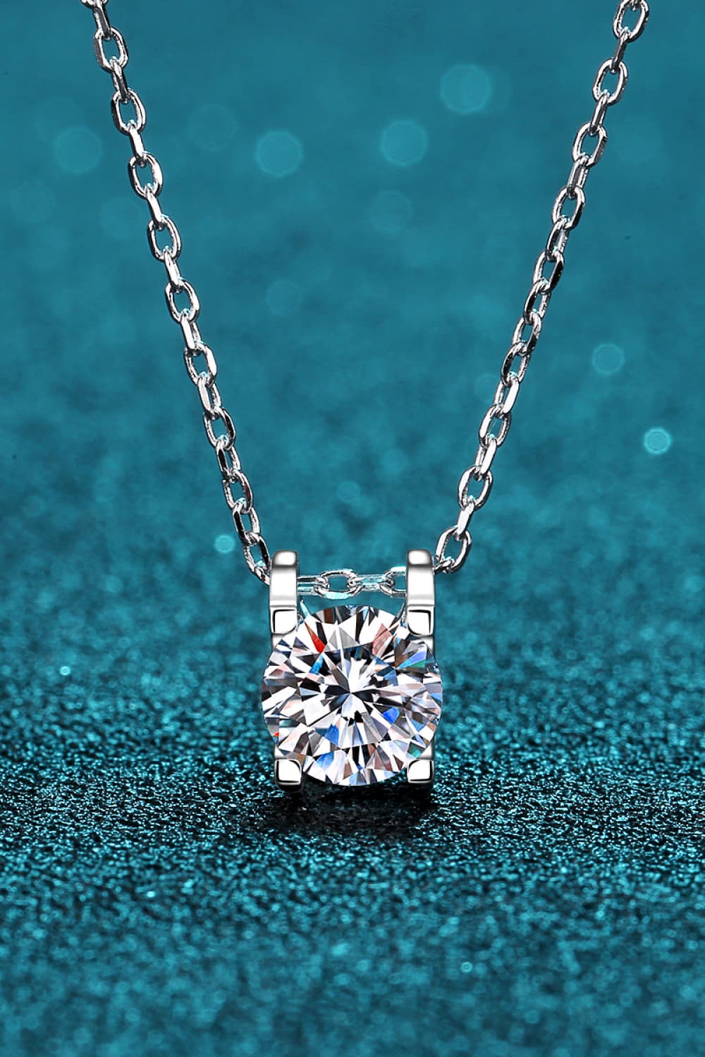 Moissanite Sterling Silver Necklace