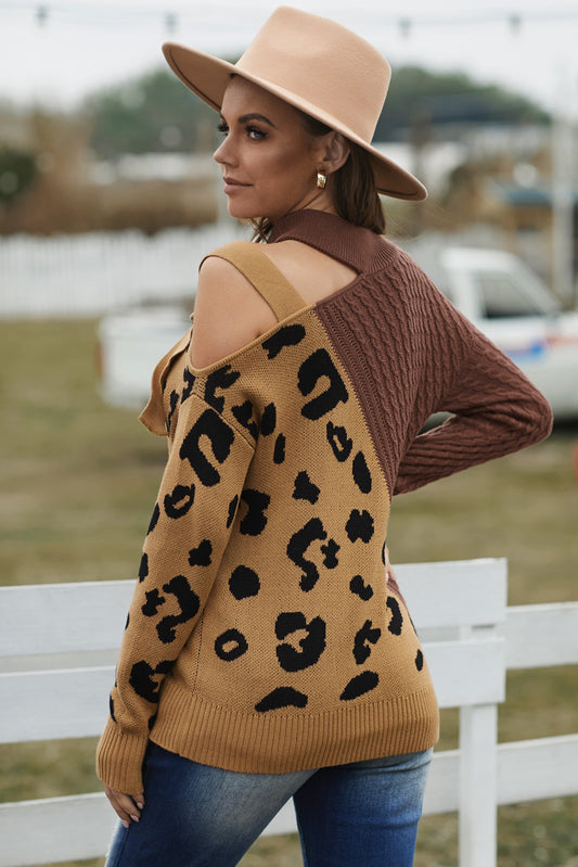 Leopard Turtleneck Sweater | Multiple Colors