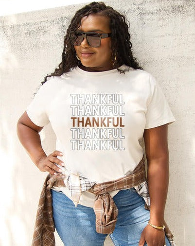 Thankful Stacked Graphic Tee