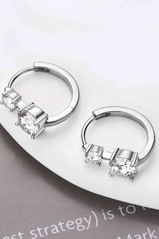 Moissanite Sterling Silver Earrings