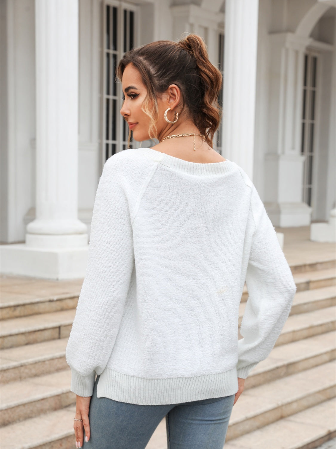 Sweetheart Ribbed Sweater | Multiple Colors