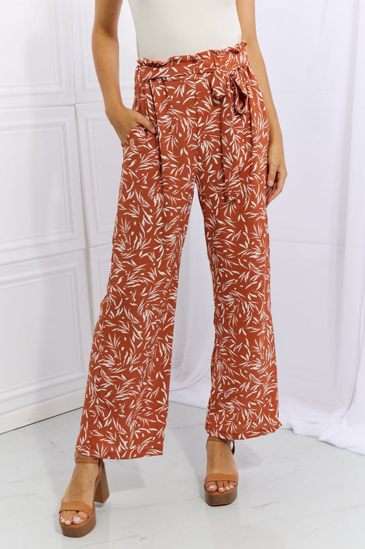 Right Angle Geometric Pants | Red Orange