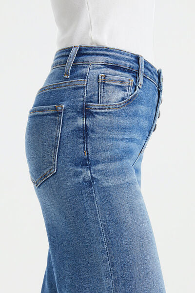 Dawn High-Waist Button-Fly Wide Leg Jeans | Bayeas
