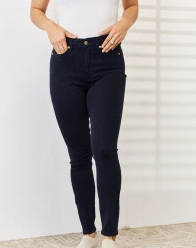 Work For It Garment Dyed Tummy Control Skinny Jeans | Judy Blue