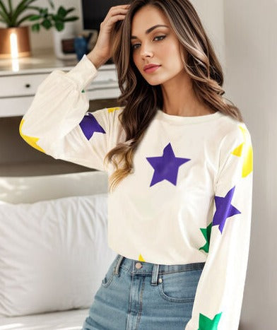 Stars Lantern Sleeve Top