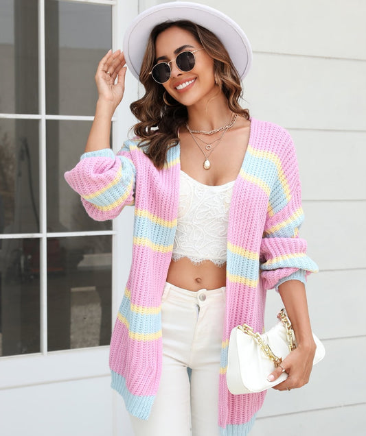 Pastel Me Open Front Cardigan