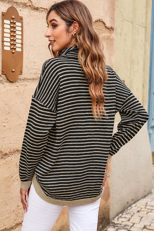 Different Lookout Striped Turtleneck Sweater