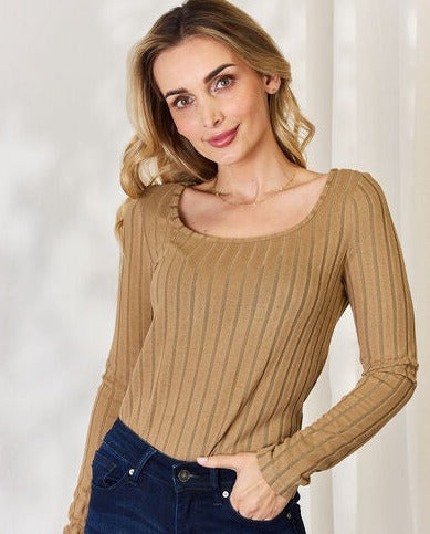 In the Light Ribbed Long Sleeve Top | Multiple Colors