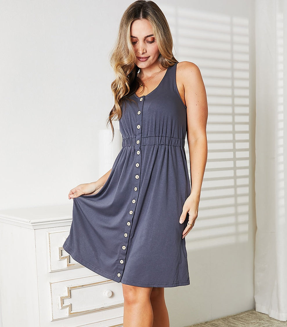 Sleeveless Button Down Magic Dress