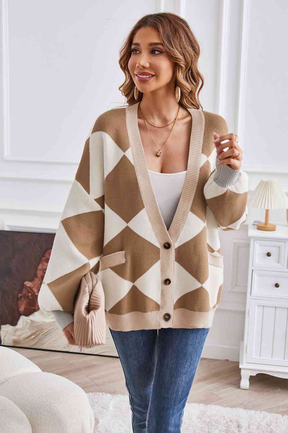 Geometric Lantern Cardigan | Multiple Colors