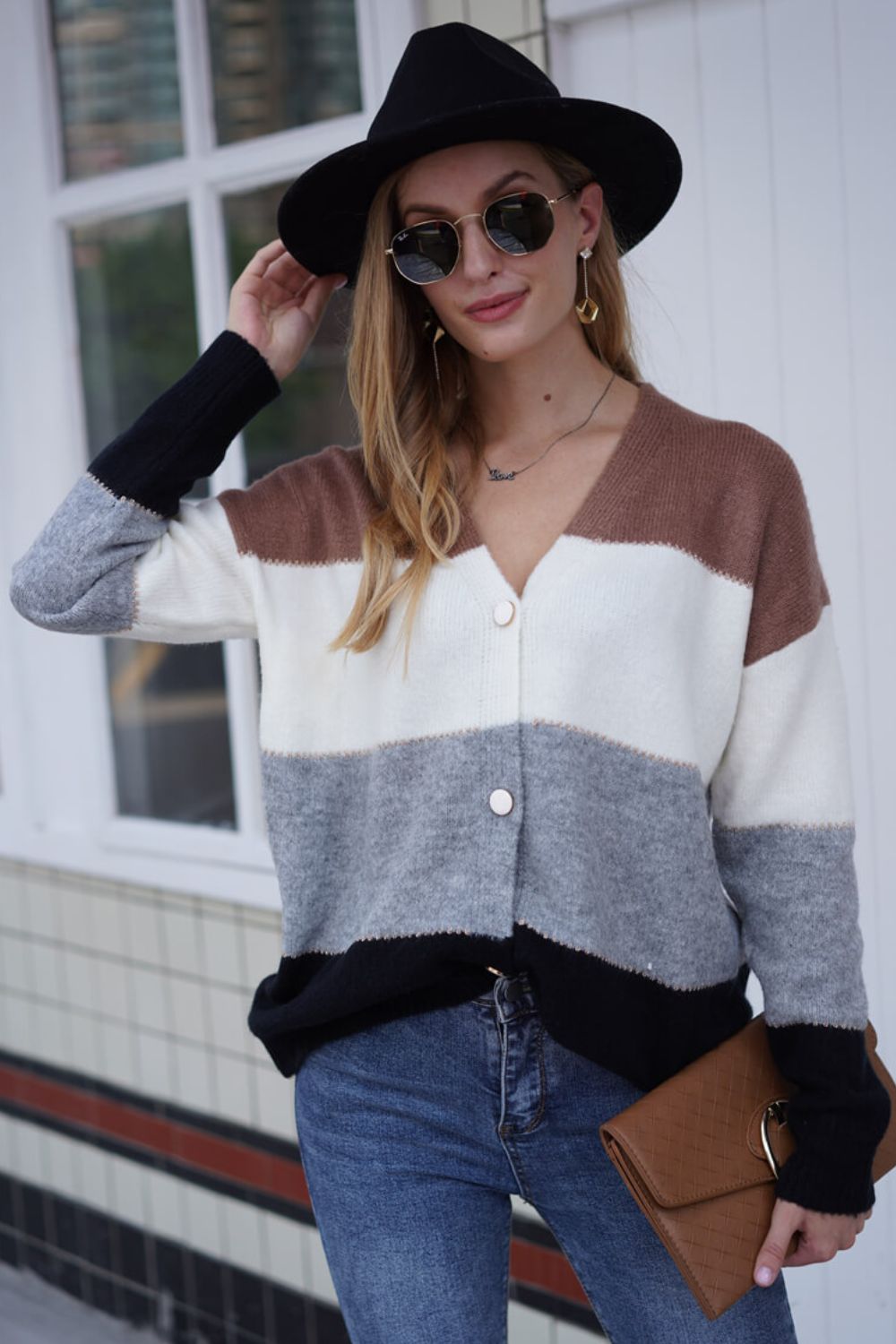 I Heart This Color Block Cardigan