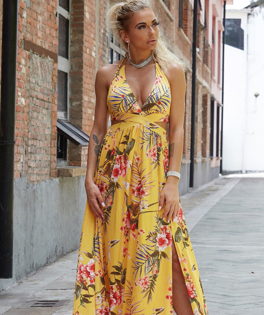 Pacific Tropics Halter Dress