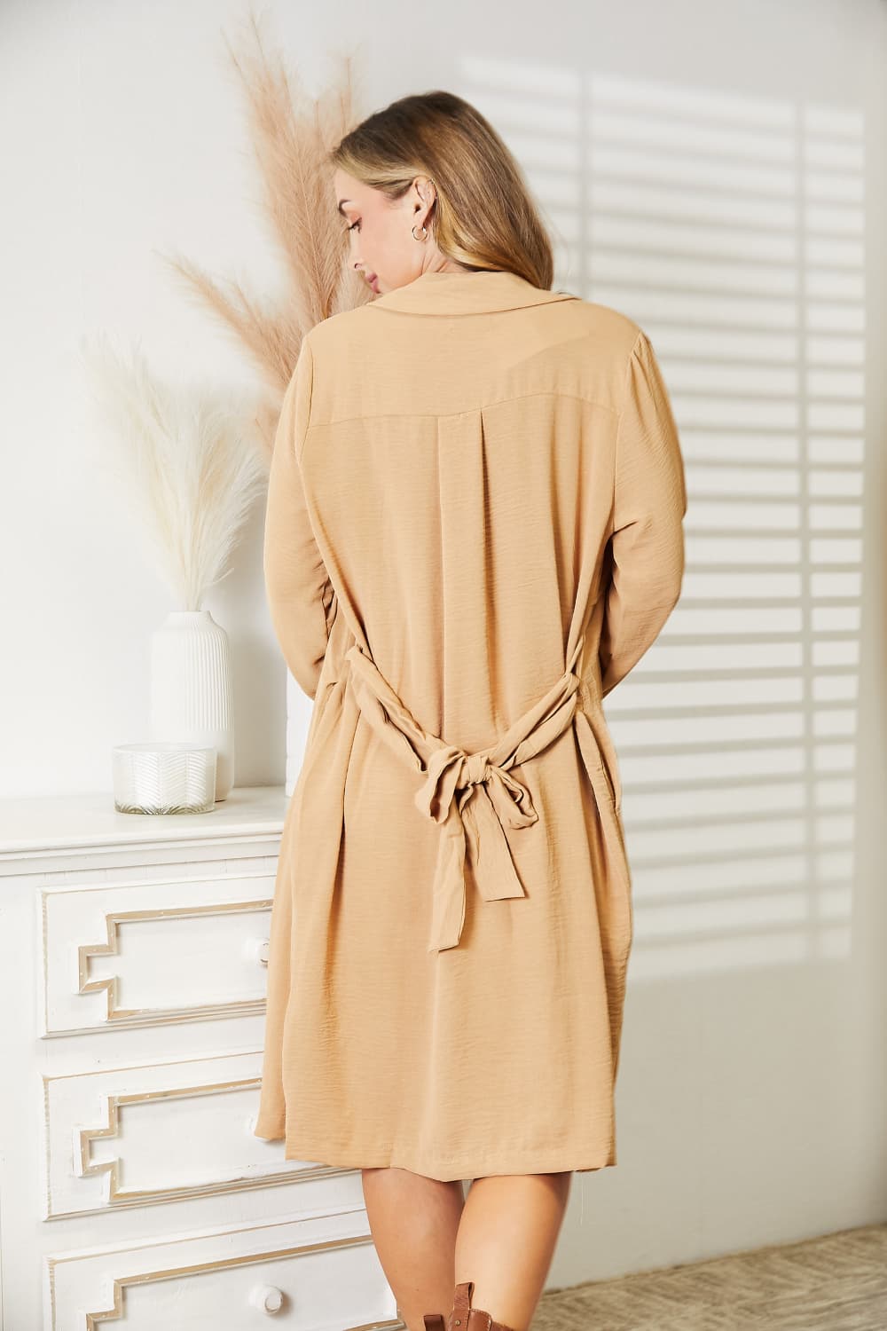 Tied in Knots Light Trench Coat