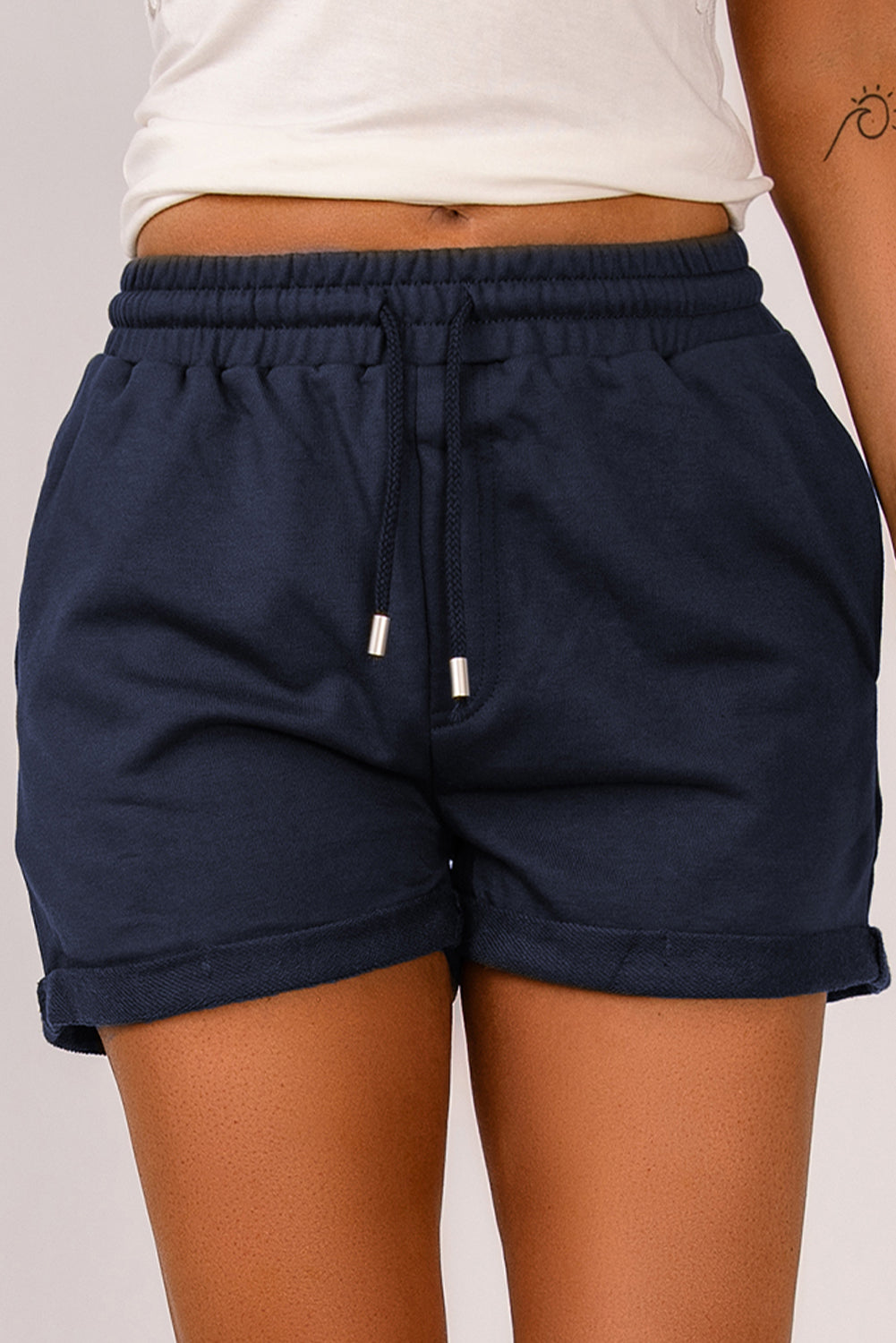Comfy & Cute Drawstring Cuffed Shorts | Multiple Colors
