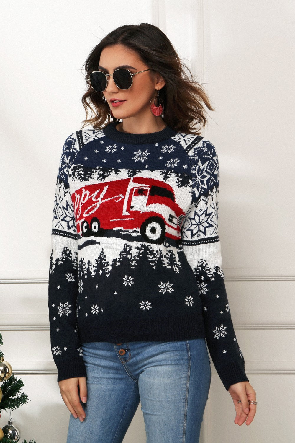 Happy Christmas Raglan Sweater