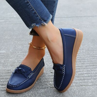 Weave Wedge Heeled Loafers | Multiple Colors