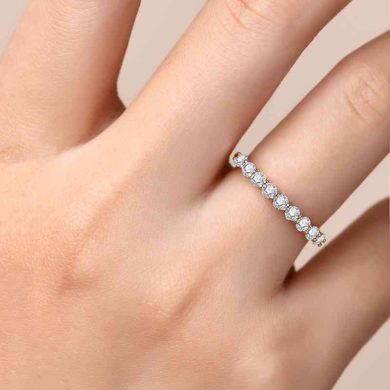 Moissanite Sterling Silver Ring