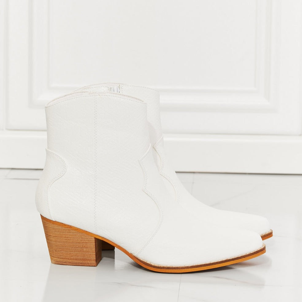 Watertower Western Ankle Boots | White