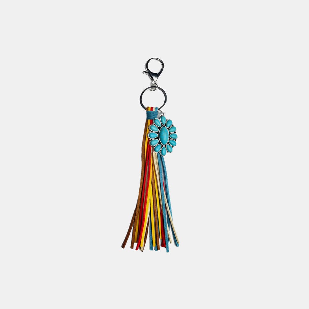 Turquoise Tassel Keychain