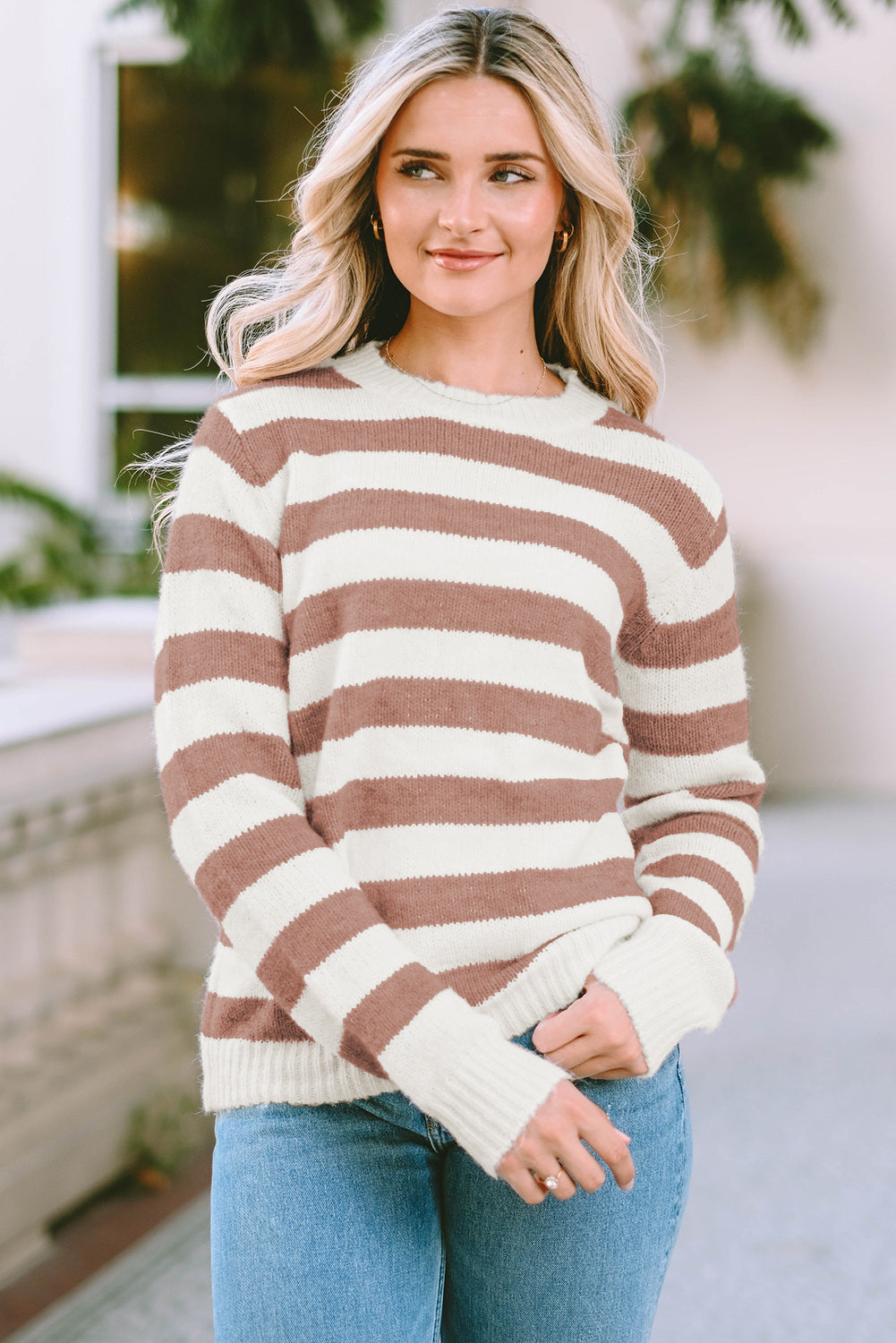 Made to Last Striped Long Sleeve Sweater