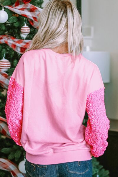 Love Heart Sequin Sweatshirt