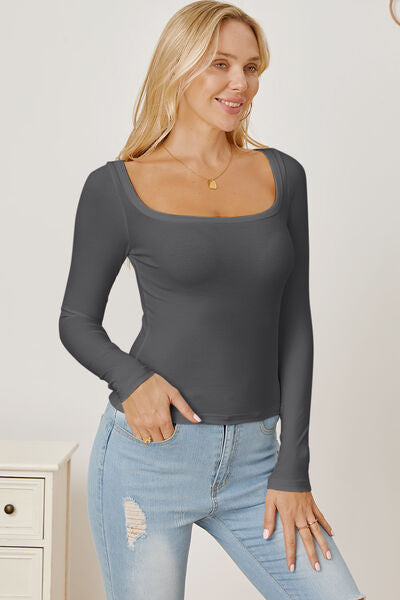 Back to the Basics Square Neck Top