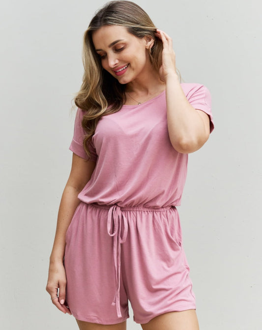 Chilled Out Romper | Light Carnation Pink