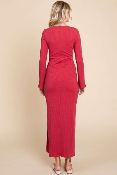 I See Red Bodycon Bell Maxi Dress